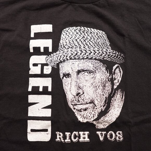 Legend Rich Vos Graphic Tee XL Black Hanes 100% Cotton Comedian Merch - Picture 2 of 7
